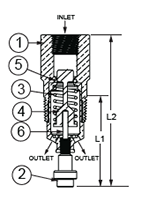 1/2 Inch (in) Cold Water Inlet Drain Tempering Valve - 2