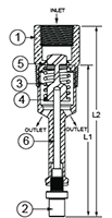 1 Inch (in) Cold Water Inlet Drain Tempering Valve - 2